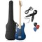 Davison Guitars Left Handed 4-String Electric Bass Guitar - Full Size Beginner Kit with Gig Bag and Accessories